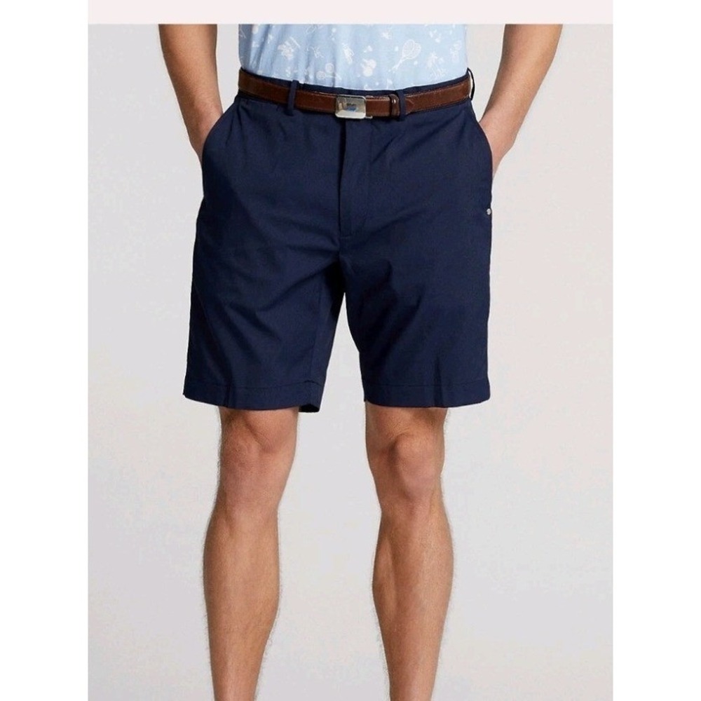 RLX Ralph Lauren Mens 32 Classic Fit Twill Golf Shorts French Navy Blue 9 Inch